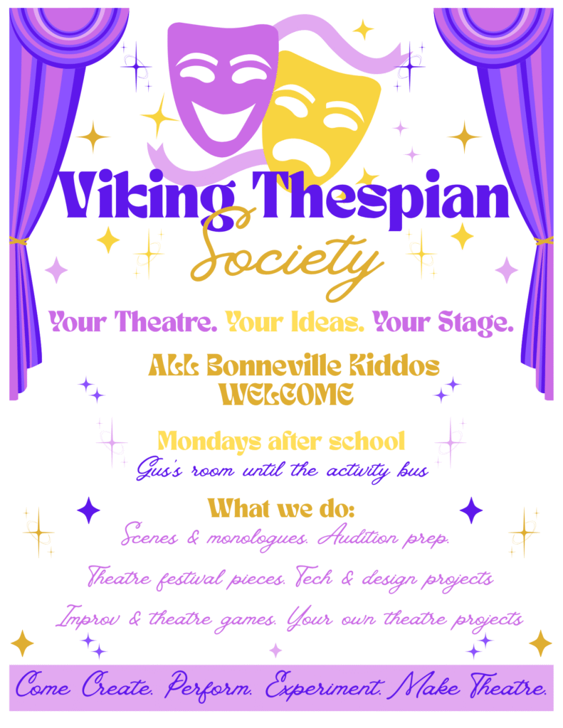 Thespian Society flyer