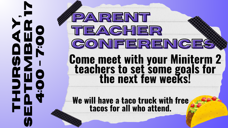 image showing information about parent teacher conferences.