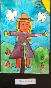 2nd grade- Primary Color Scarecrow.