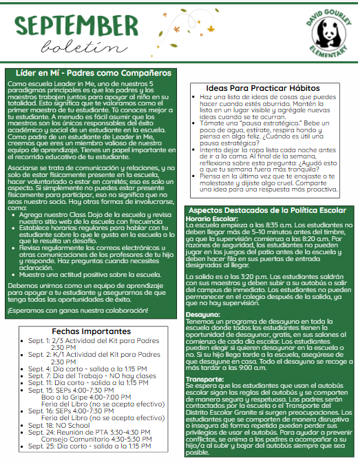 September 2026 Newsletter in Spanish
