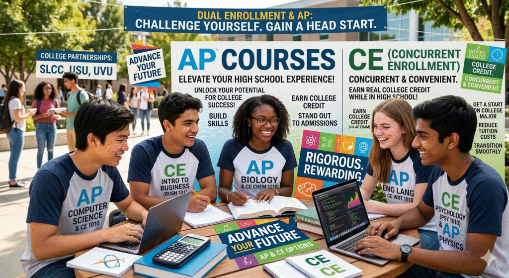 Image of students taking AP and CE courses (png)
