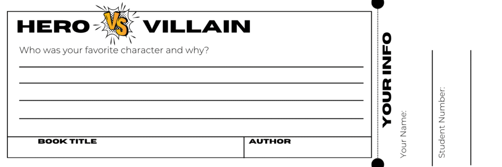PNG of the back of a bookmark with lines where a review can be written. (PNG)
