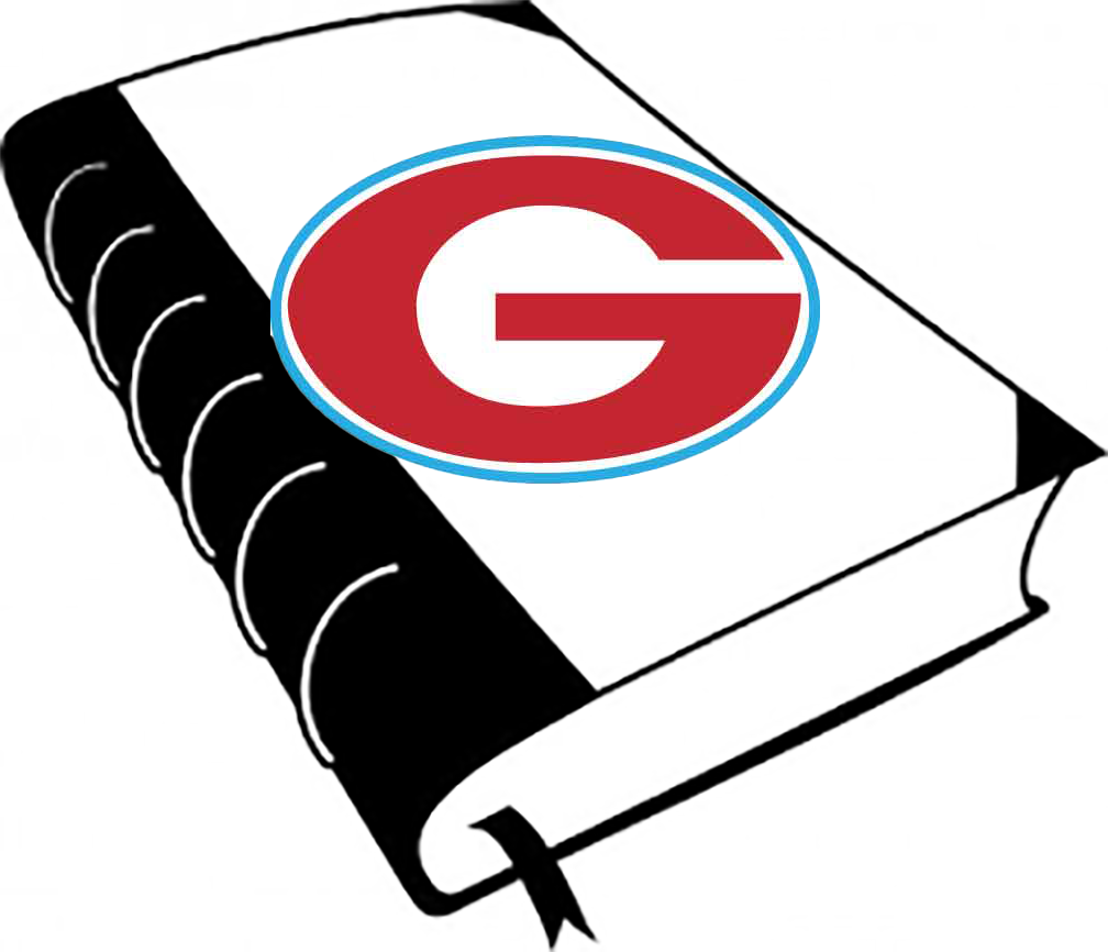 Picture of book with a G on it.