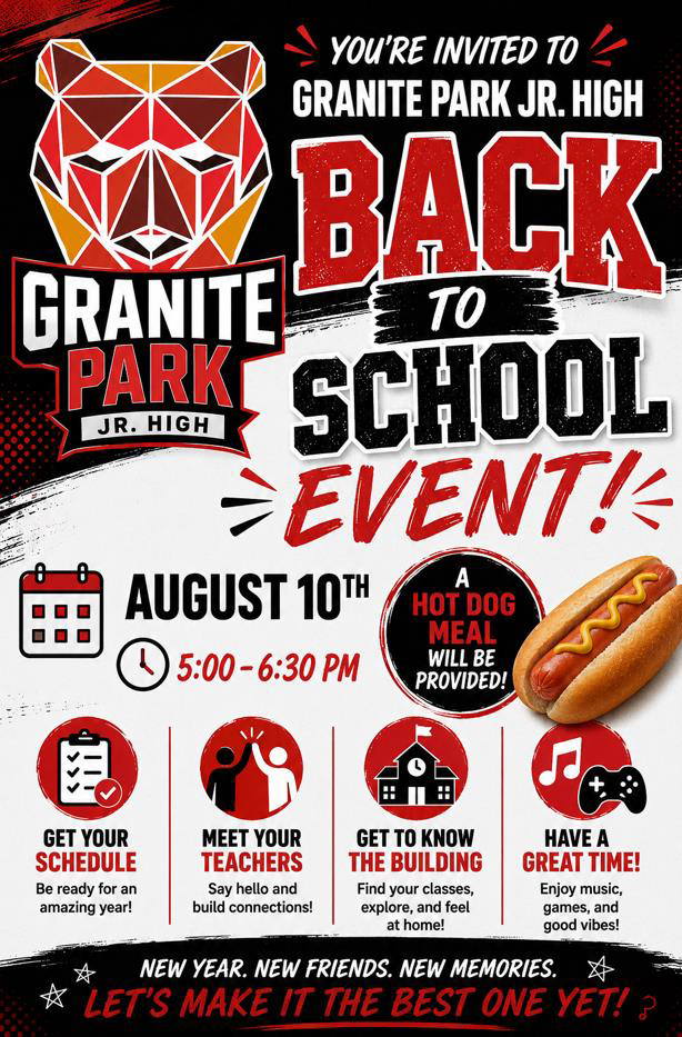 Hot Dog Hello back-to-school event flyer