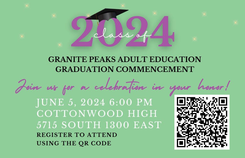 Graduation Flyer information included below.