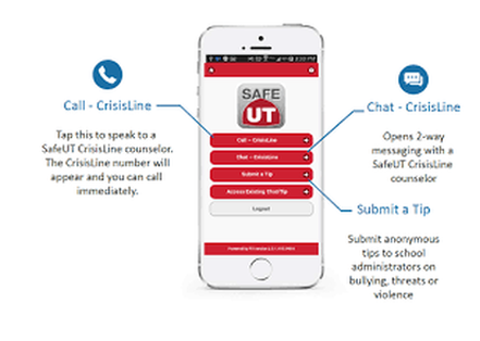 SafeUT Crisis Line mobile app screenshot