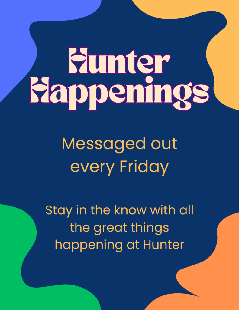 Hunter Happenings weekly update graphic