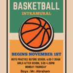 Basketball Intramural Flyer – Information included below