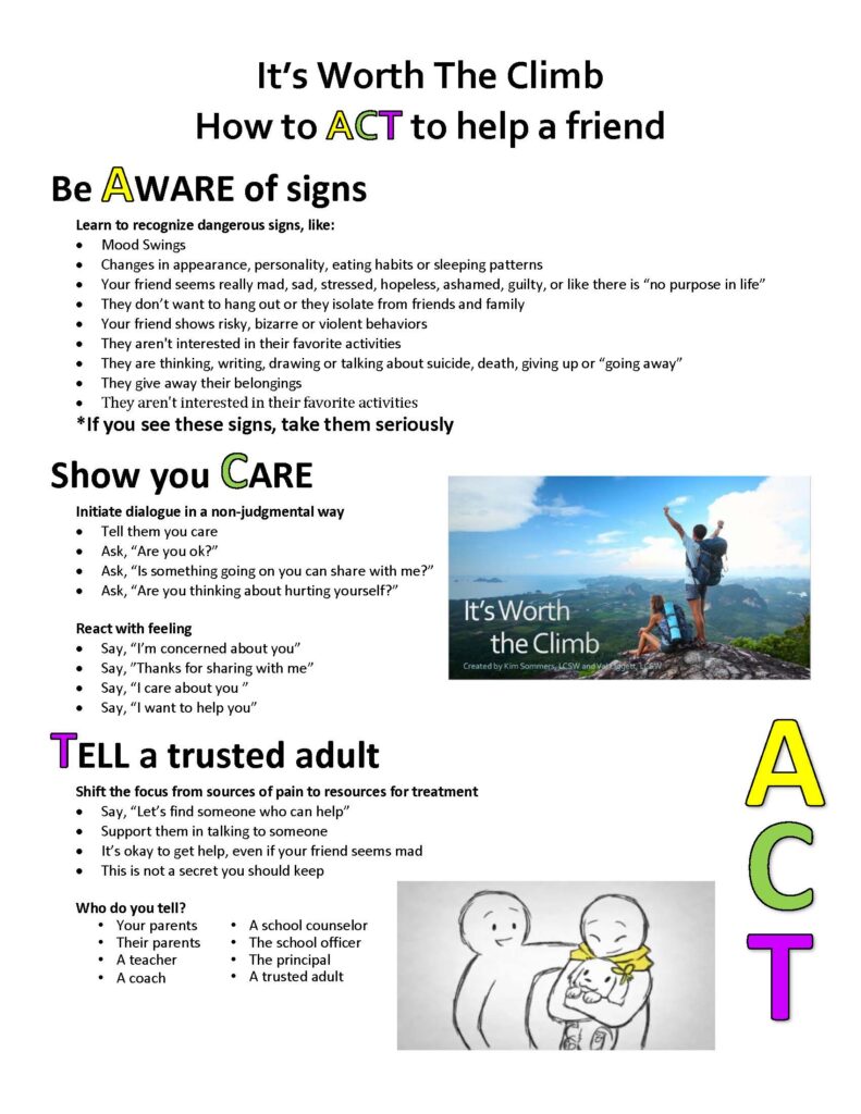 It's Worth the Climb: how to ACT to help a friend