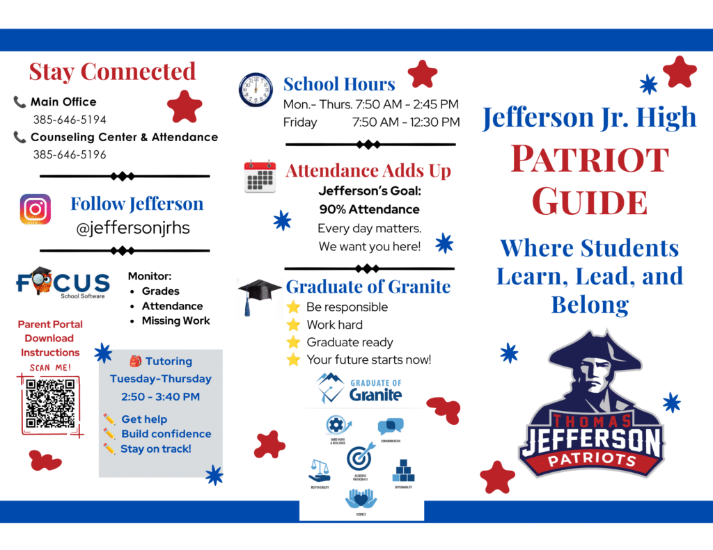 Jefferson school information flyer