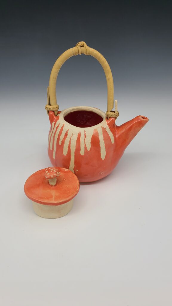 orange teapot