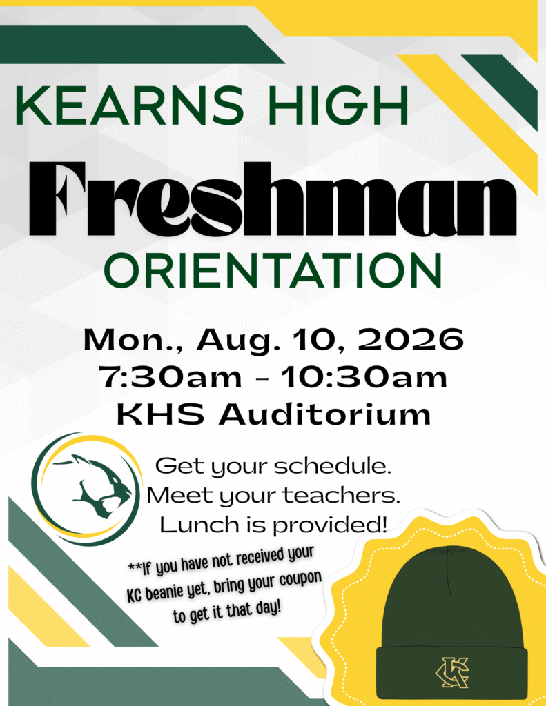 Kearns High Freshman Orientation flyer