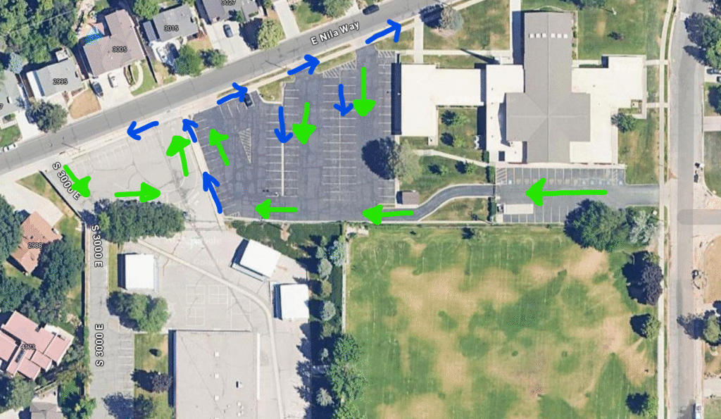 North area after-school traffic map