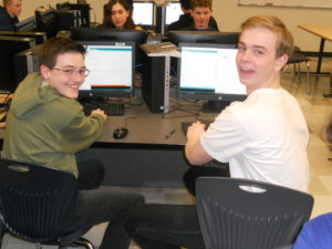 Picture of students at computers