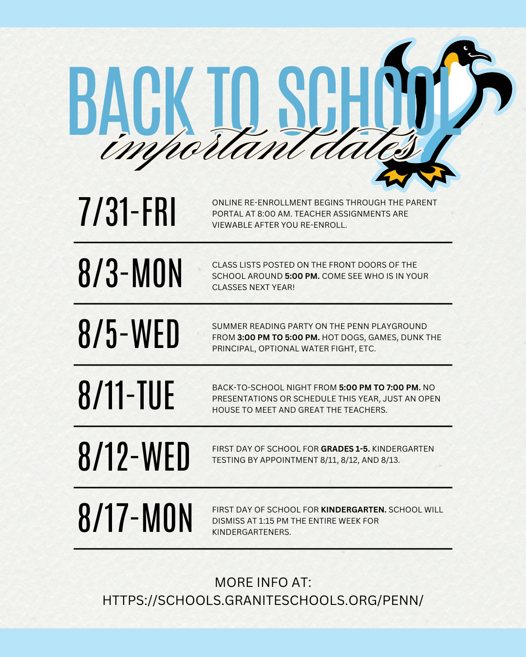back to school flyer