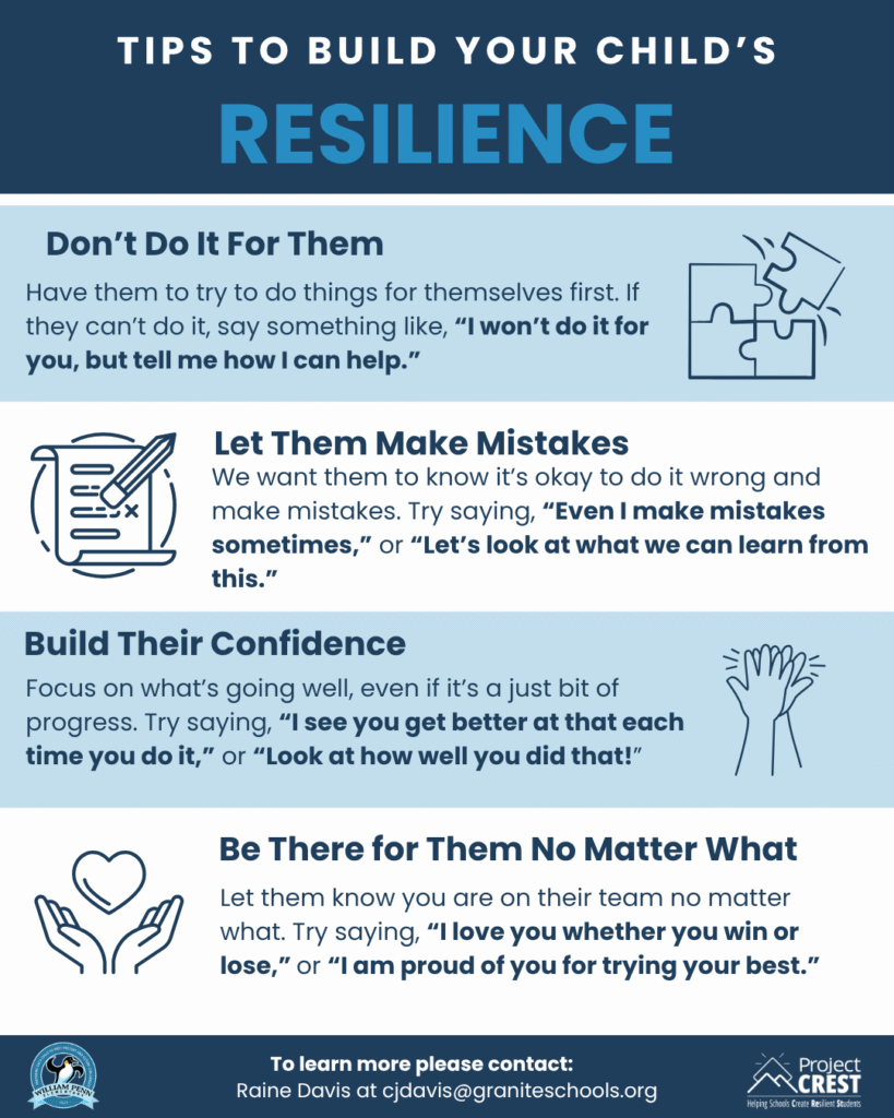Child resilience tips flyer