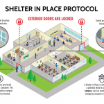 This image is talking about Shelter in Place and the protocols that go with this procedure.