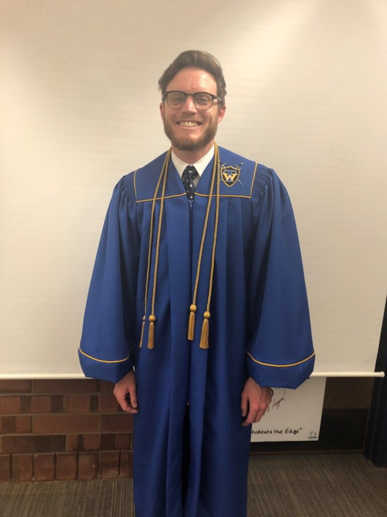 Graduation robe with CTE cord