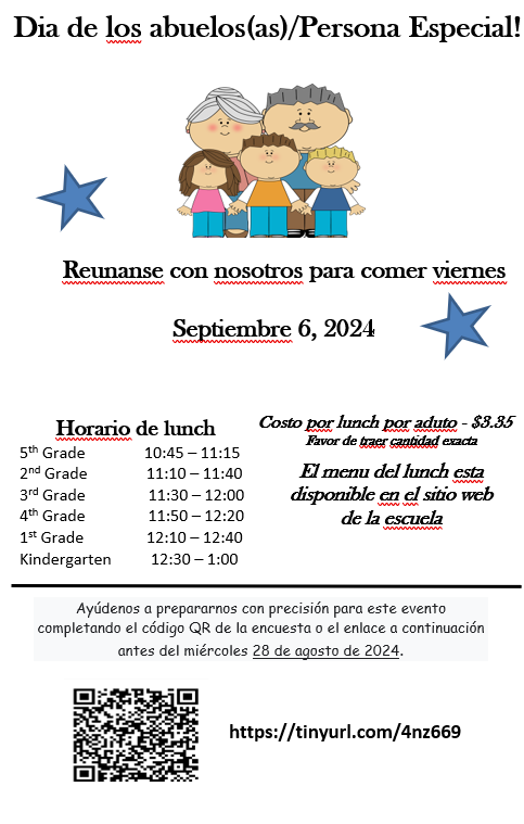 Flier for Grandparents Day Spanish