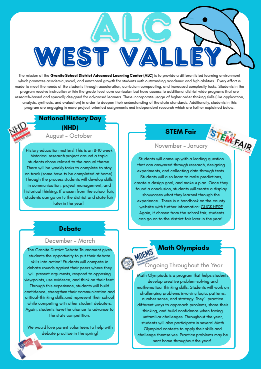 ALC West Valley advanced learning programs graphic