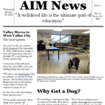 Screen shot of AIM News Move to West Valley Why get a Dog.